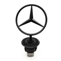 емблема мерцедес черна гланц Mercedes 44mm мерник W204/w211/w212/w210/w220